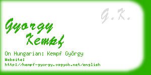 gyorgy kempf business card
